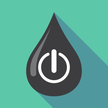 Uzun bir kapama düğmesi ile gölge yağ damla