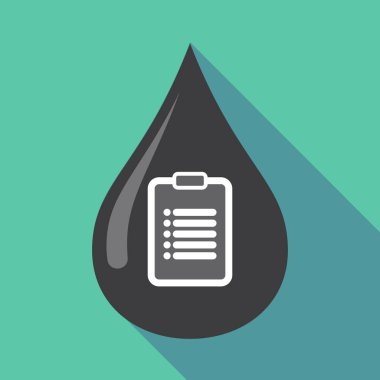 Uzun bir rapor ile gölge yağ damla