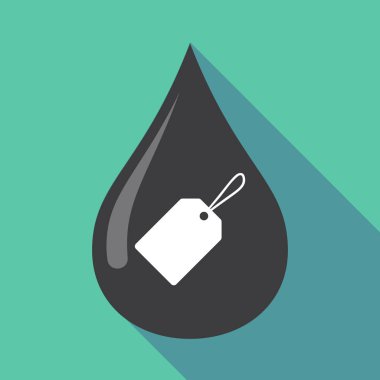 Uzun bir etiket ile gölge yağ damla