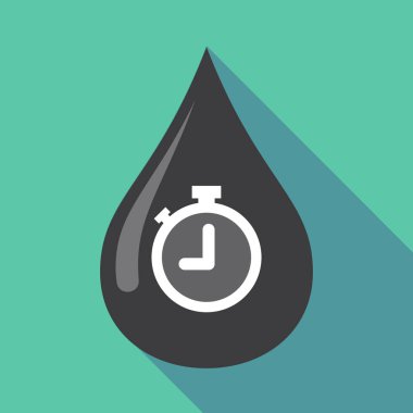 Uzun bir zamanlayıcı ile gölge yağ damla