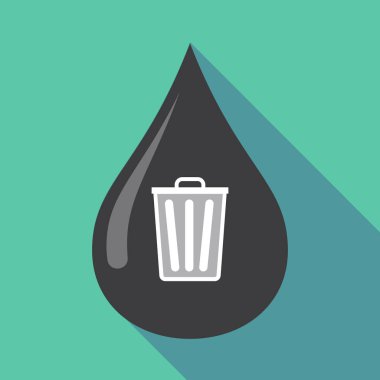 Uzun bir çöp ile gölge yağ damla olabilir