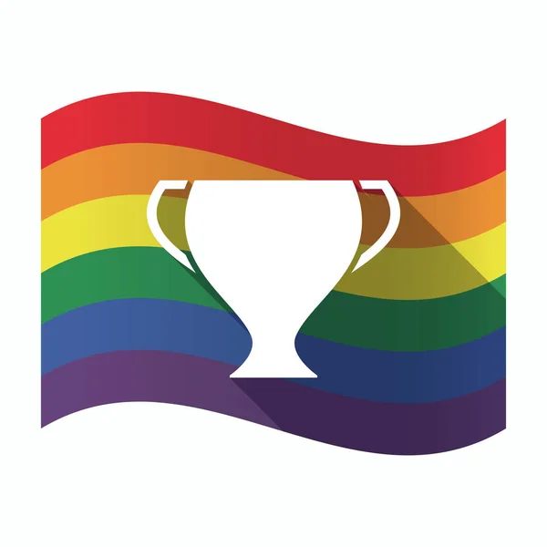 Bandeira isolada do Orgulho Gay com uma xícara — Vetor de Stock