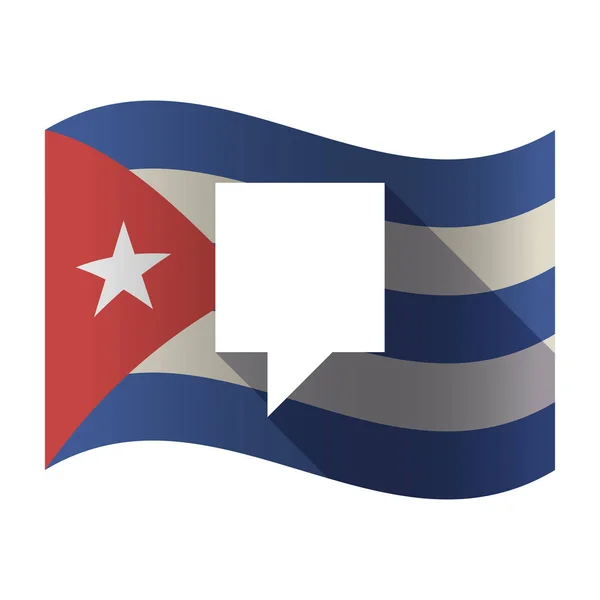 Bir araç ipucu ile izole Küba bayrağı — Stok Vektör