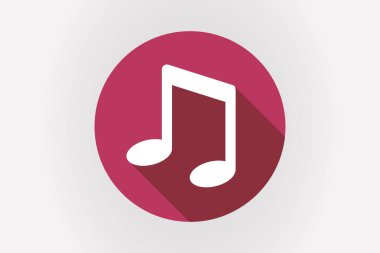 Uzun bir not müzik ile gölge Japonya bayrağı