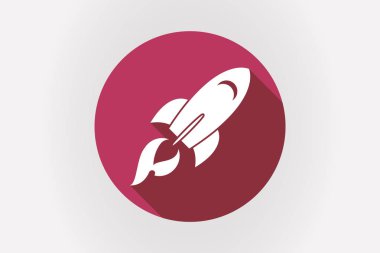 Uzun bir roket ile gölge Japonya bayrağı