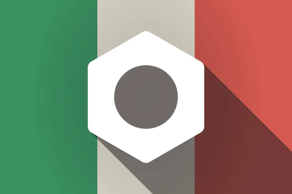 Флаг Италии с орехом — стоковый вектор