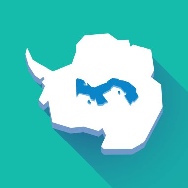 Uzun gölge Antarktika Harita Panama harita ile