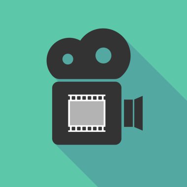 Uzun gölge kamera ile fotoğraf 35mm film şeridi