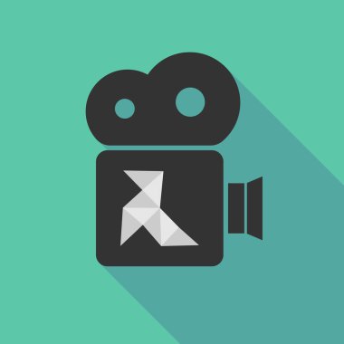 Uzun gölge kamera ile bir kağıt kuş