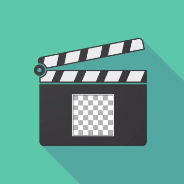 Uzun gölge clapper kurulu bir satranç tahtası ile