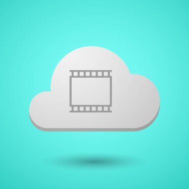 Bir fotoğraf 35mm film şeridi ile vektörel bulut