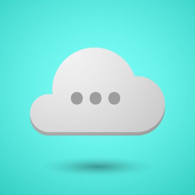 Üç nokta ortografik işareti vektörel bulut