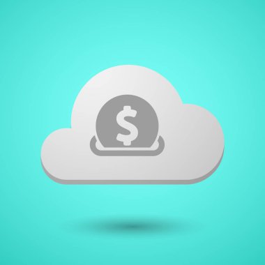 Bir servet girerek bir doları para ile vektörel bulut