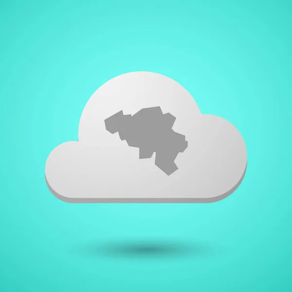 stock vector Vectorial cloud with  the map of Belgium