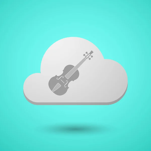 矢量云与小提琴 — 图库矢量图片