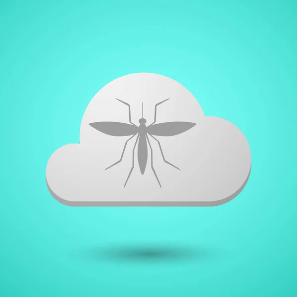 Vektorwolke mit einer Mücke — Stockvektor
