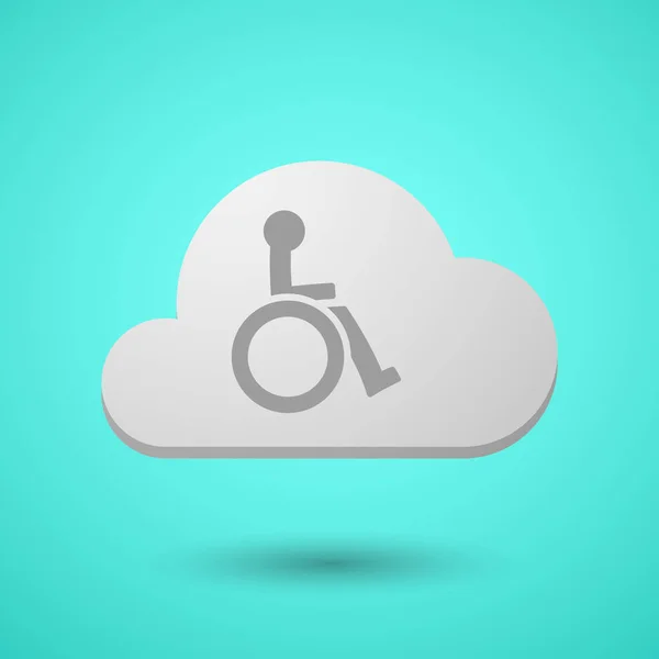 車椅子アイコン中の人物像のベクトルの雲 — ストックベクタ