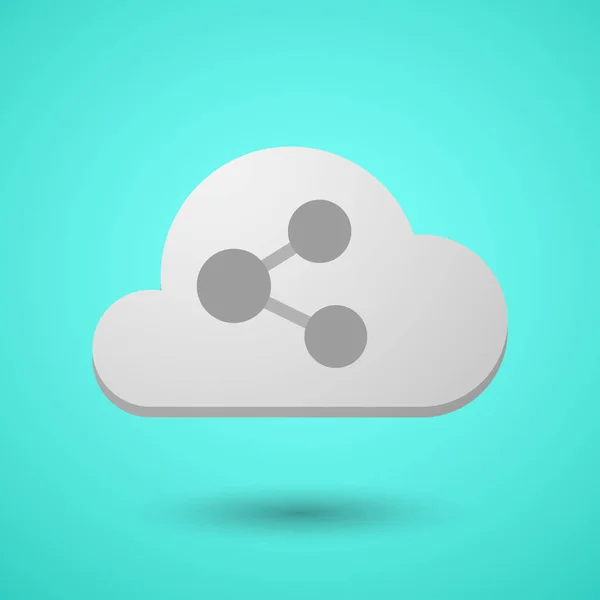 Cloud vectoriel avec un signe réseau — Image vectorielle