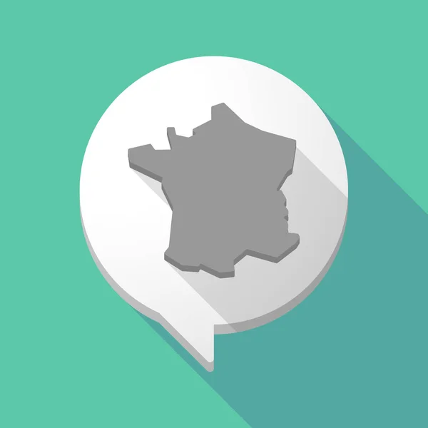 Ballon comique ombre longue avec la carte de France — Image vectorielle