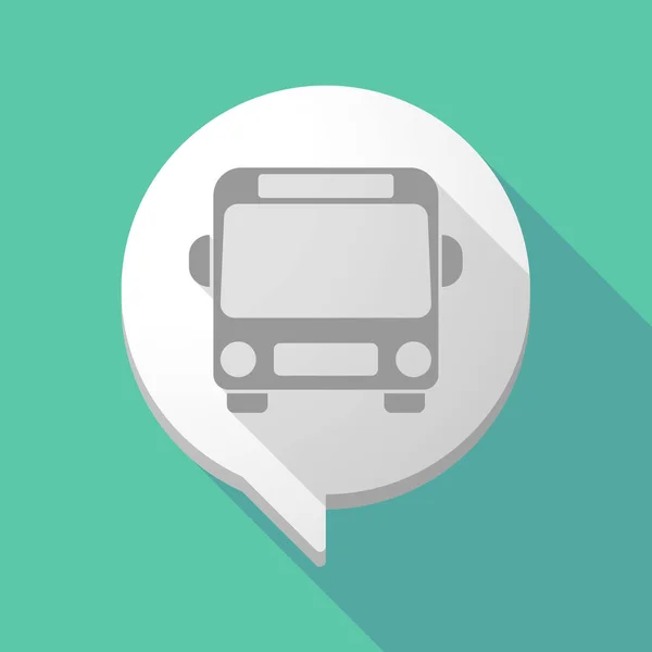 Balão cômico de sombra longa com um ícone de ônibus — Vetor de Stock