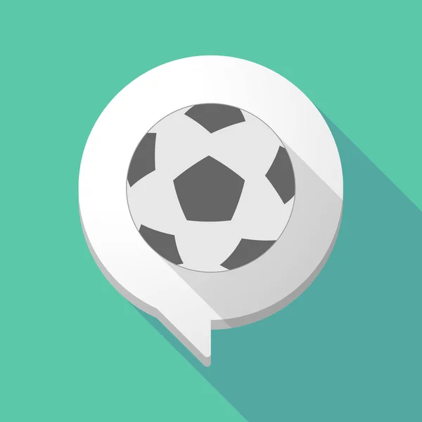 Ballon comique ombre longue avec un ballon de football — Image vectorielle