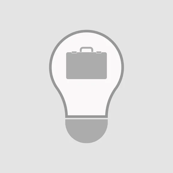 Ampoule isolée avec mallette — Image vectorielle