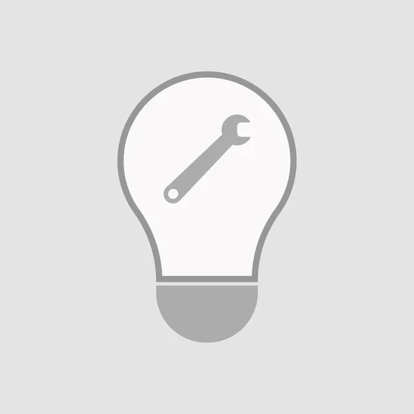 Ampoule isolée avec une clé — Image vectorielle