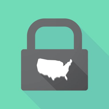 Uzun gölge yastık ile ABD Haritası