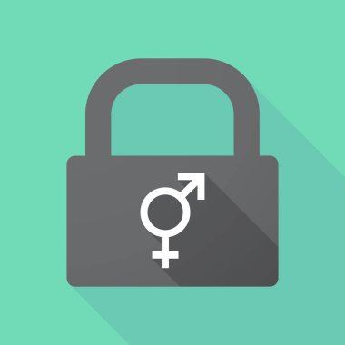 Uzun bir bigender sembol ile gölge pad