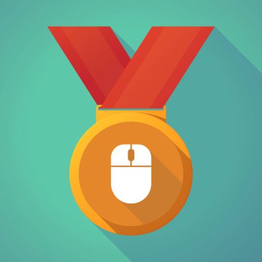 Uzun gölge madalya ile kablosuz fare