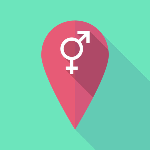 Длинный знак теневой карты с большим символом
