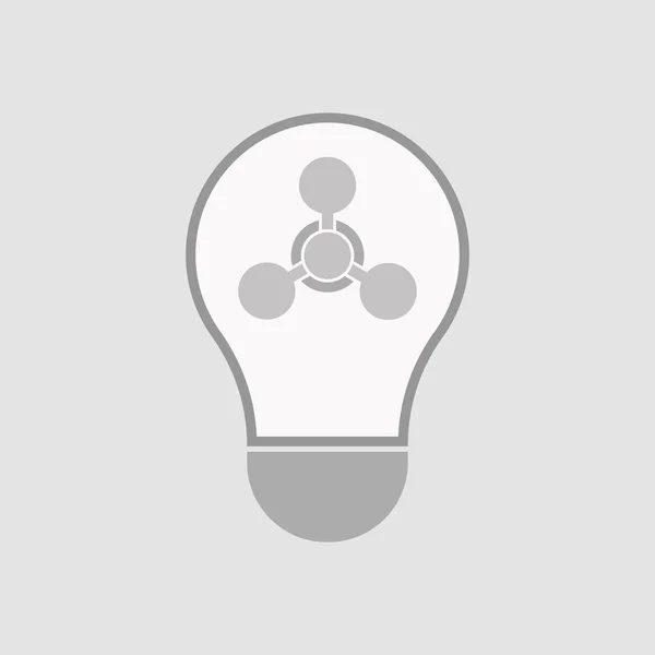 Ampoule isolée avec un panneau d'arme chimique — Image vectorielle
