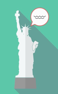 Libety su Burcu ile uzun gölge heykeli