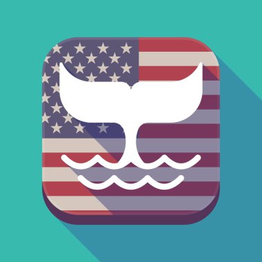 Uzun gölge ABD app düğmesini bir balina kuyruğu ile