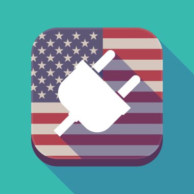 Uzun gölge ABD app düğmesini bir fiş ile