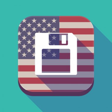 Uzun gölge ABD app düğmesi ile yumuşak ve sarkık yuvarlak yüzey