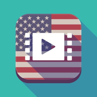 Uzun gölge ABD app düğmesini Multimedya işaretiyle