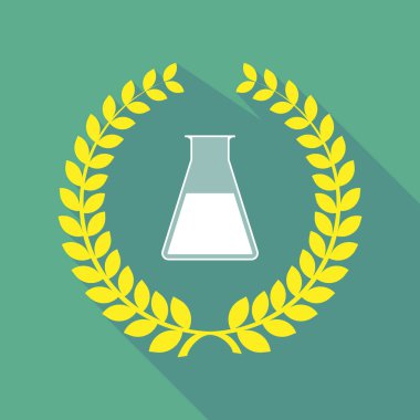 Uzun bir şişesi ile gölge defne çelengi