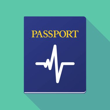 Uzun gölge pasaport bir kalp işareti yendi