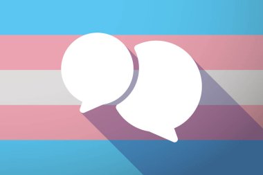 Uzun gölge transseksüel bayrak komik balonları