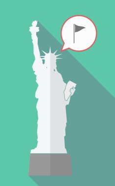 Libety golf bayrak ile uzun gölge heykeli