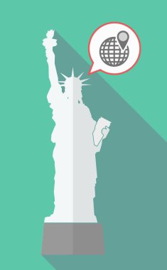 Libety dünya küre uzun gölge heykeli