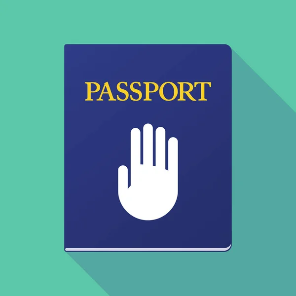 长阴影护照用一只手 — 图库矢量图片