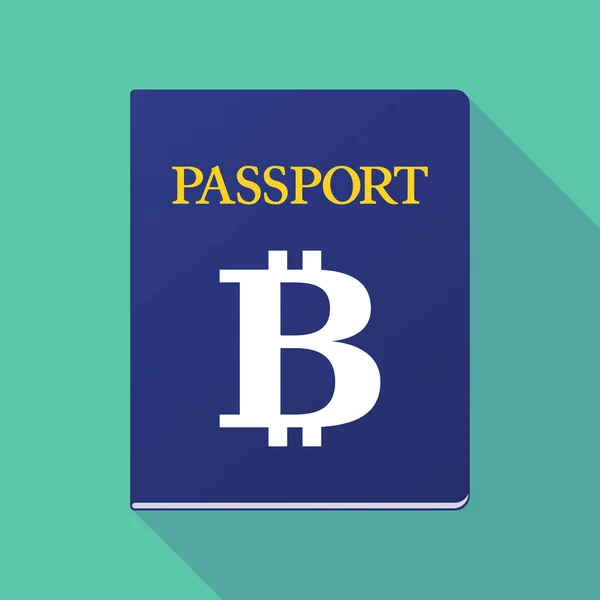 少しコイン記号で長い影パスポート — ストックベクタ