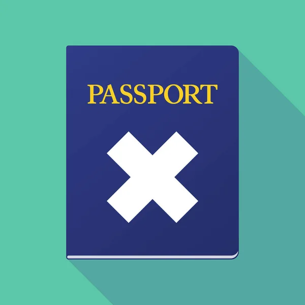 Довгий паспорт тіней зі знаком x — стоковий вектор