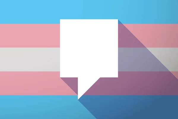 Langer Schatten Transgender-Flagge mit einem Tooltip — Stockvektor