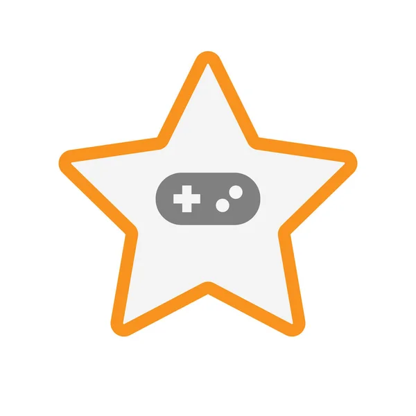 Étoile isolée avec un tapis de jeu — Image vectorielle