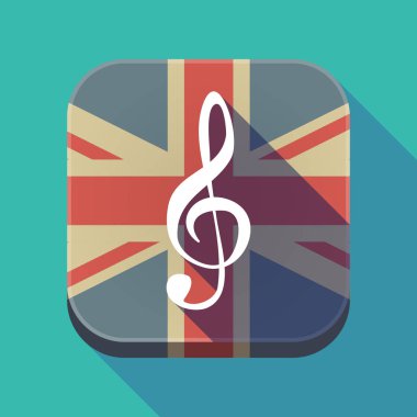 Uzun gölge düğmesini g nota anahtarı ile