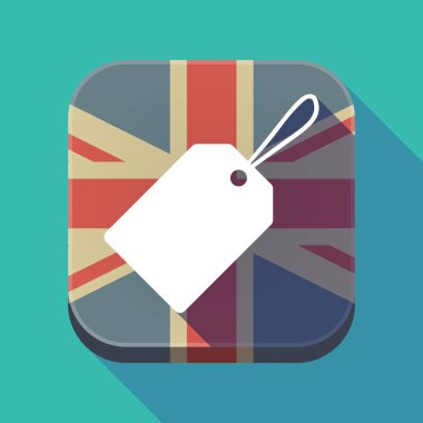 Uzun gölge düğmesini bir etiketle