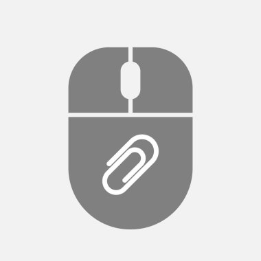 İzole bilgisayar fare ile bir klip